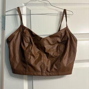 Aerie Brown Fitted Bustier Camisole